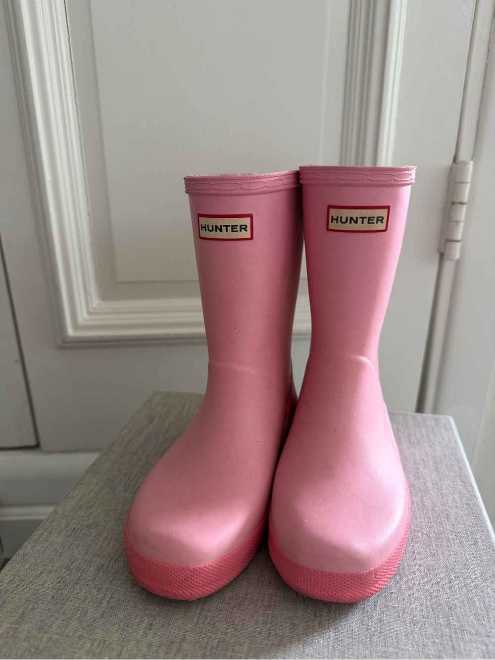 Hunter Kids Pink Waterproof Rain Boots